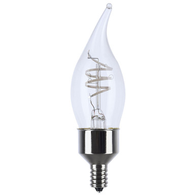 Accessory 4W LED 2700K Flex Gray Coil CA11 Candelabra Base Bulb by Satco - S11526