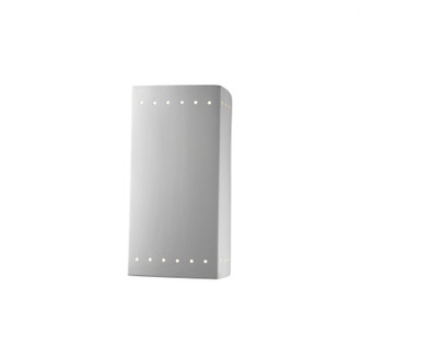 Ambiance 1 Light Large Rectangular with Perfs Wall Sconce by Justice Design - CER-0960