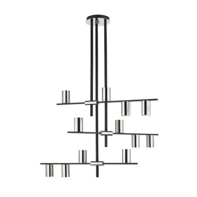 Calumet 12 Light Chandelier 25 x 44 Inch Wide by Z-Lite - 814-12MB-PN