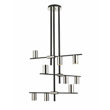 Calumet 9 Light Chandelier 25 x 36 Inch Wide by Z-Lite - 814-9MB-PN