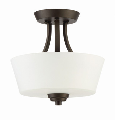 Grace 2 Light 13 Inch Wide Semi Flush Mount by Craftmade - 41952