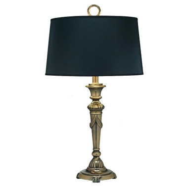 29 Inch High Burnished Brass Traditional Dimmer Switch Desk Lamp by Stiffel - DL-N8090-BB