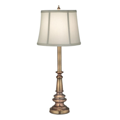 25 Inch High Antique Brass Traditional Buffet Lamp by Stiffel - BL-AC9639-AB