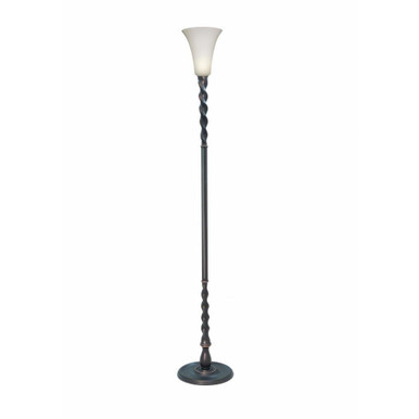 1 Light Twist Torchiere 68 Inches Tall and 7.5 Inches Wide by Stiffel - TCH-6654-6656-OB