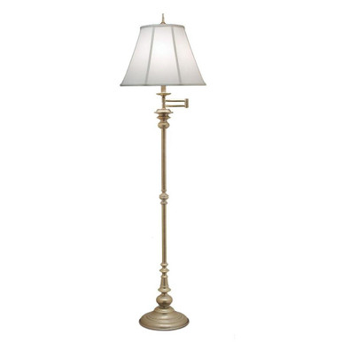 67 Inch High Milano Silver Swing Arm Floor Lamp by Stiffel - SWFL-1320-N4555-MS