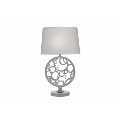 26 Inch High Silver PC Laser Cut Bubbles Table Lamp by Stiffel - TL-6667-12D-LCBB-SVPC