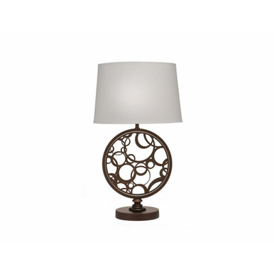 26 Inch High Oil Rubbed Bronze Laser Cut Bubbles Table Lamp by Stiffel - TL-6667-12D-LCBB-OB