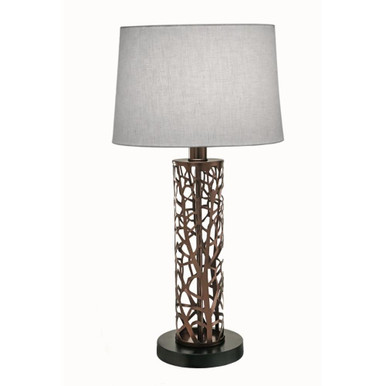 29 Inch High Oil Rubbed Bronze Laser Cut Branches Table Lamp by Stiffel - TL-6667-LCB-OB
