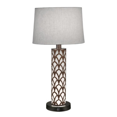 29 Inch High Laser Cut Cathedral Nightlight Table Lamp by Stiffel - TL-6667-LCC-ACR-OB