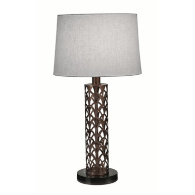 29 Inch High Oil Rubbed Bronze Laser Cut Cathedral Table Lamp by Stiffel - TL-6667-LCC-OB