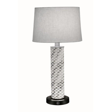 29 Inch High Laser Cut Fish Nightlight Table Lamp by Stiffel - TL-6667-LCF-ACR-SVPC