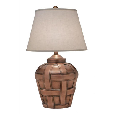 1 Light Basket Weave Table Lamp 25 Inches Tall by Stiffel - TL-N4624-AOB