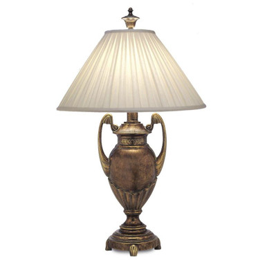 33 Inch High Amber Tortoise Shell Urn Table Lamp by Stiffel - TL-N8144-ATS