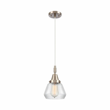 Fulton 1 Light Cord Hung Mini Pendant 10.13 Inch Tall by Innovations - 447-1P-SN-G172