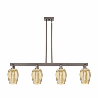 Preston 4 Light Stem Hung Island 12.63 Inch and 48 Inch Wide by Innovations - 716-4I-OB-G457-6ME