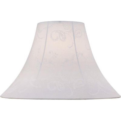 White Jacquard Bell Shade Only by Lite Source CH1149-18