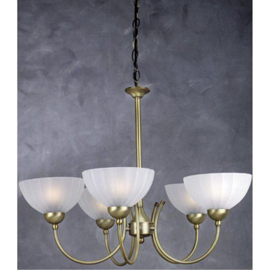 5 Light Classic Chandelier By Lite Source - LS-14155BRZ/FRO