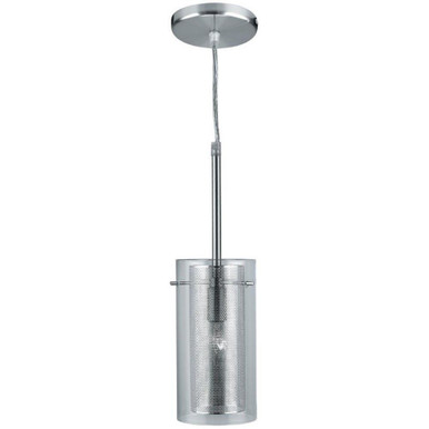 Wick 1 Light Mini Pendant by Lite Source - LS-17851PS/CLR