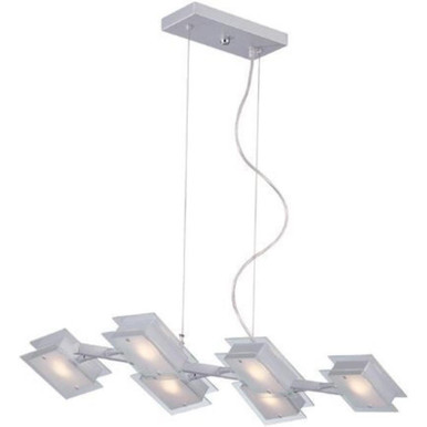 6 Light Linear Chandelier By Lite Source - LS-19352SILV