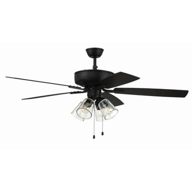 Pro Plus 104 Series 52 Inches 5 Blade Ceiling Fan with Light by Craftmade - P104FB5-52FBGW