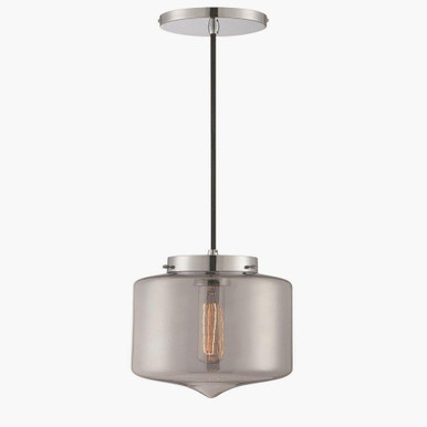 Zelia 1 Light Small Pendant by Lite Source - LS-19105SMOKE