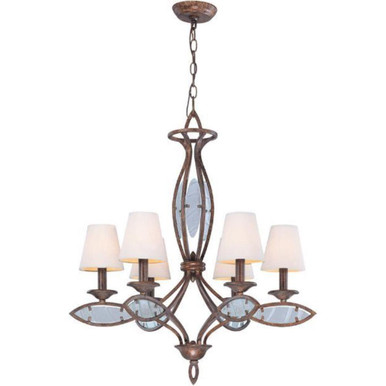 6 Light Large Shaded Chandelier By Lite Source - LS-19136