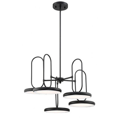 Sailee 50 Watt 5 LED Light Large Pendant by Lite Source - LS-18279BLK