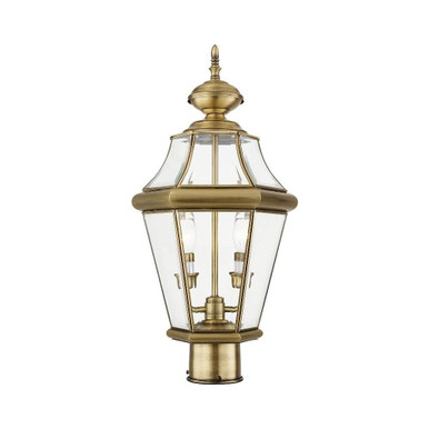Georgetown 2 Light Outdoor Post Top Lantern 10.25 x 21 Inches by Livex  - 2264