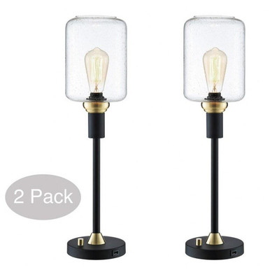 Luken 2 Light Table Lamp (Pack of 2) 24 x 6.25 Inches by Lite Source - LS-23112/2PK