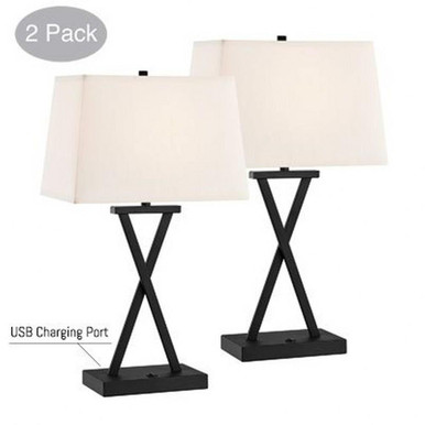 Maisie 2 Light Table Lamp (Pack of 2) 26 x 15 Inches by Lite Source - LS-23558/2PK