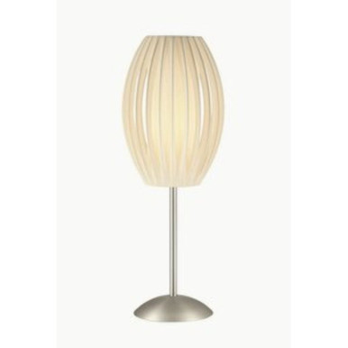 Egg One Light Table Lamp 9 Inches Wide by 25 Inches High by Lite Source - LS-2875SS/WHT