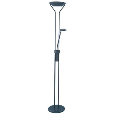 Duality II Torchiere/Reading Lamp by Lite Source LS-80984BLK
