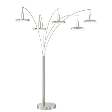 Sailee 75W 5 LED Arch Floor Lamp 90 x 74 Inches by Lite Source - LS-83279BN