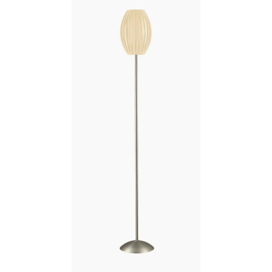 Egg One Light Floor Lamp 10 Inches Wide by 69.5 Inches High by Lite Source - LS-8875SS/WHT