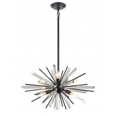 Palisades Ave 6 Light Sputnik Chandelier 15 x 24 Inches Wide by Avenue  - HF8201-BK