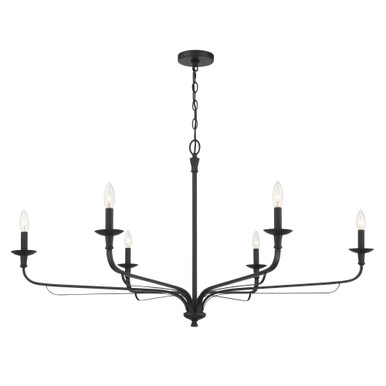 Velena 6 Light Chandelier 25.25 Inch Tall X 47.25 Inch Wide by Minka Lavery - 3826-899