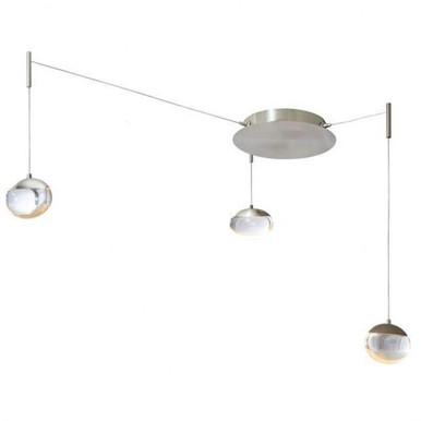 Athena 18W Three LED Medium Pendant by Abra - 10062PN-BN-Athena