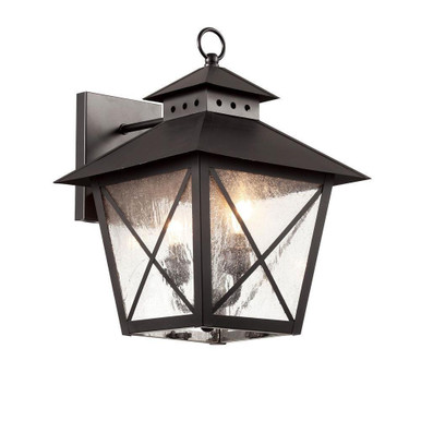 Chimney Vented 1 Light Outdoor Wall Lantern by Trans Globe - 40171 BK