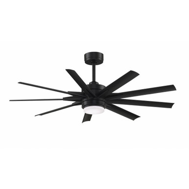 Odyn Custom 9 Blade Ceiling Fan with Light Kit 56 Inches Wide by Fanimation - FPD8152BLW56103