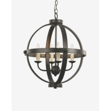 Old World Sphere 4 Light Large Pendant by Trans Globe - 70594 ROB