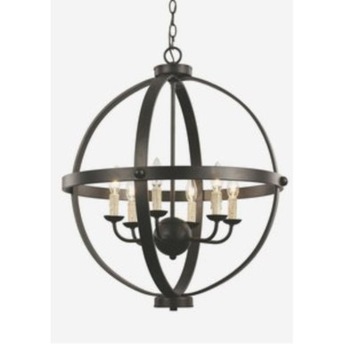 Old World Sphere 6 Light Large Pendant by Trans Globe - 70596 ROB