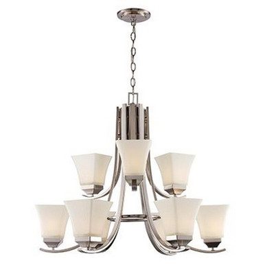 Cameo 9 Light Large 2 Tier Chandelier by Trans Globe - 70649 BN