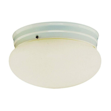 Mushroom 1 Light 10 Inch Wide Metal Flush Mount by Trans Globe - PL-3620-1 WH