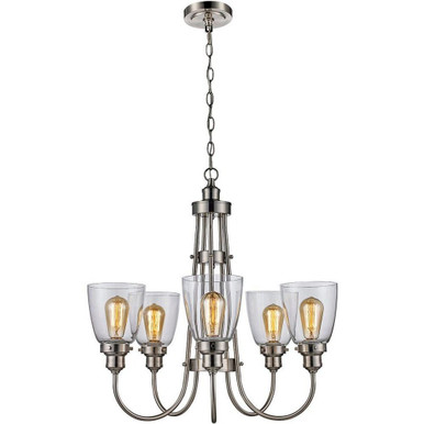 Jennifer 5 Light Medium Chandelier by Trans Globe - 70837 BN