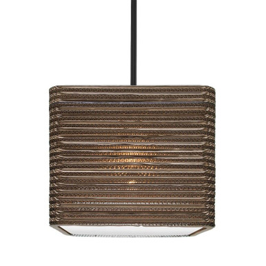 Kirk 12 9W 1 LED Light Medium Stem Pendant by Besa - 1TT-KIRK12-LED-BK