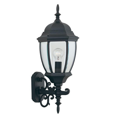 Triverton 1 Light Outdoor Wall Lantern by Designers Fountain - 2432-bk
