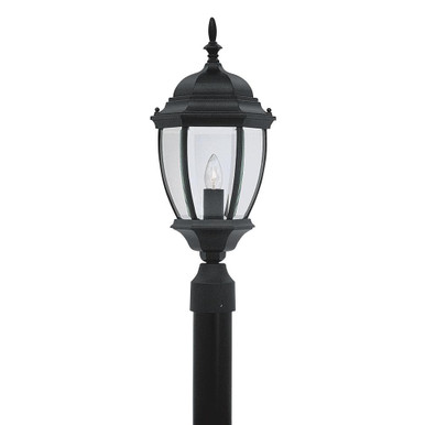 Triverton  One Light Outdoor Post Lantern by Designers Fountain - 2436-bk