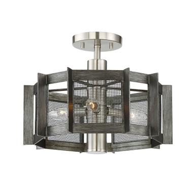 Baxter 3 Light 16.25 Inch Wide Semi Flush Mount by Designers Fountain - 89311-wi