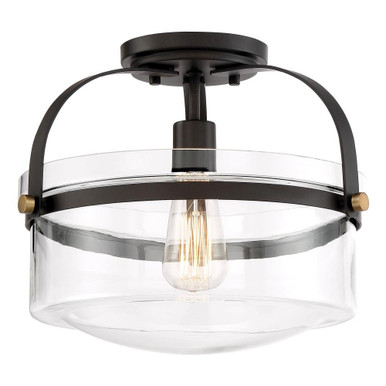 Jaxon 1 Light Semi Flush Mount by Designers Fountain 90611-orb