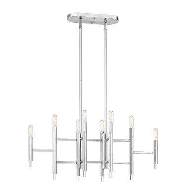 Jessa 8 Light Large Linear Chandelier by Designers Fountain - 93238-ch